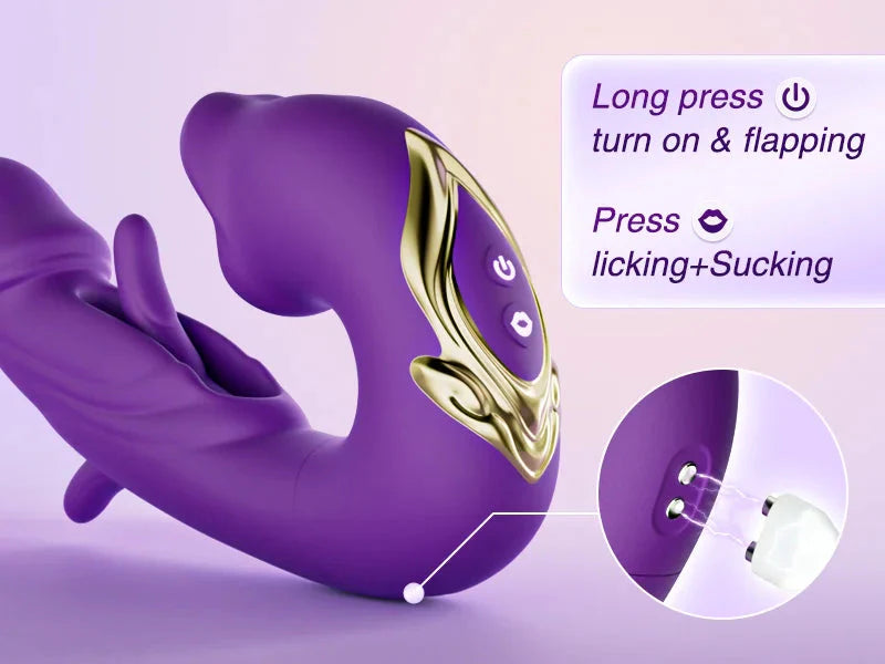 💥New on sale 2026 💞G-Spot Vibrator Female Sex Toy, featuring 7 slapping vibration modes and 5 licking/sucking modes.