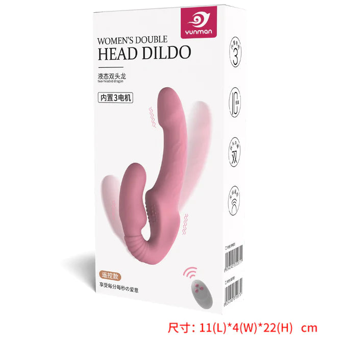 DUO Strap-On Vibrator with Remote Control (Single Item)