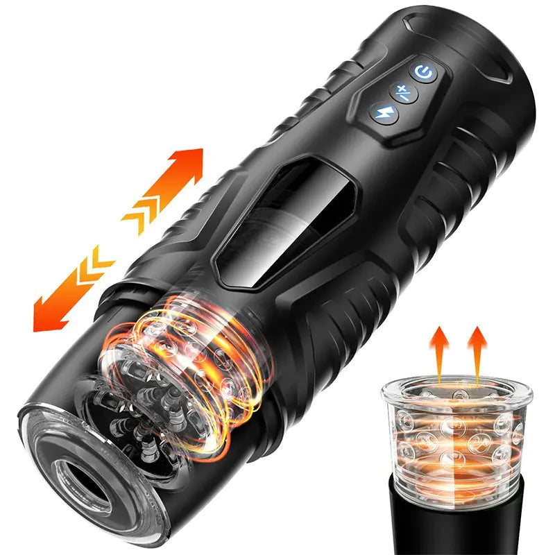 Black Knight Electric Male Masturbator with Silicone