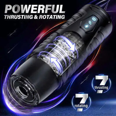 Black Knight Electric Male Masturbator with Silicone